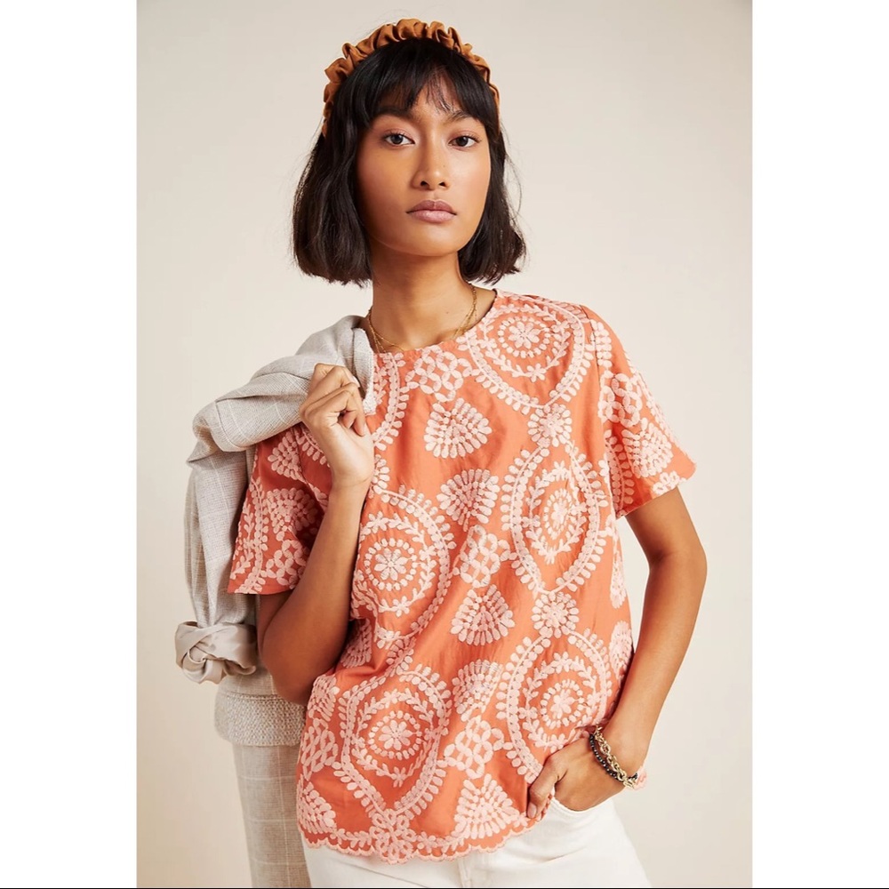 Anthropologie Eri + Ali Coralie Top Size XS